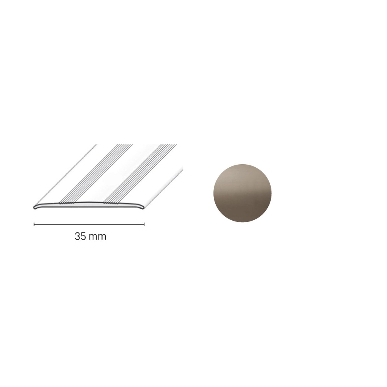 E-shop Döllken Profiles Prechodový profil DP 08 S Samolepiaca 35 x 930 mm, champagne