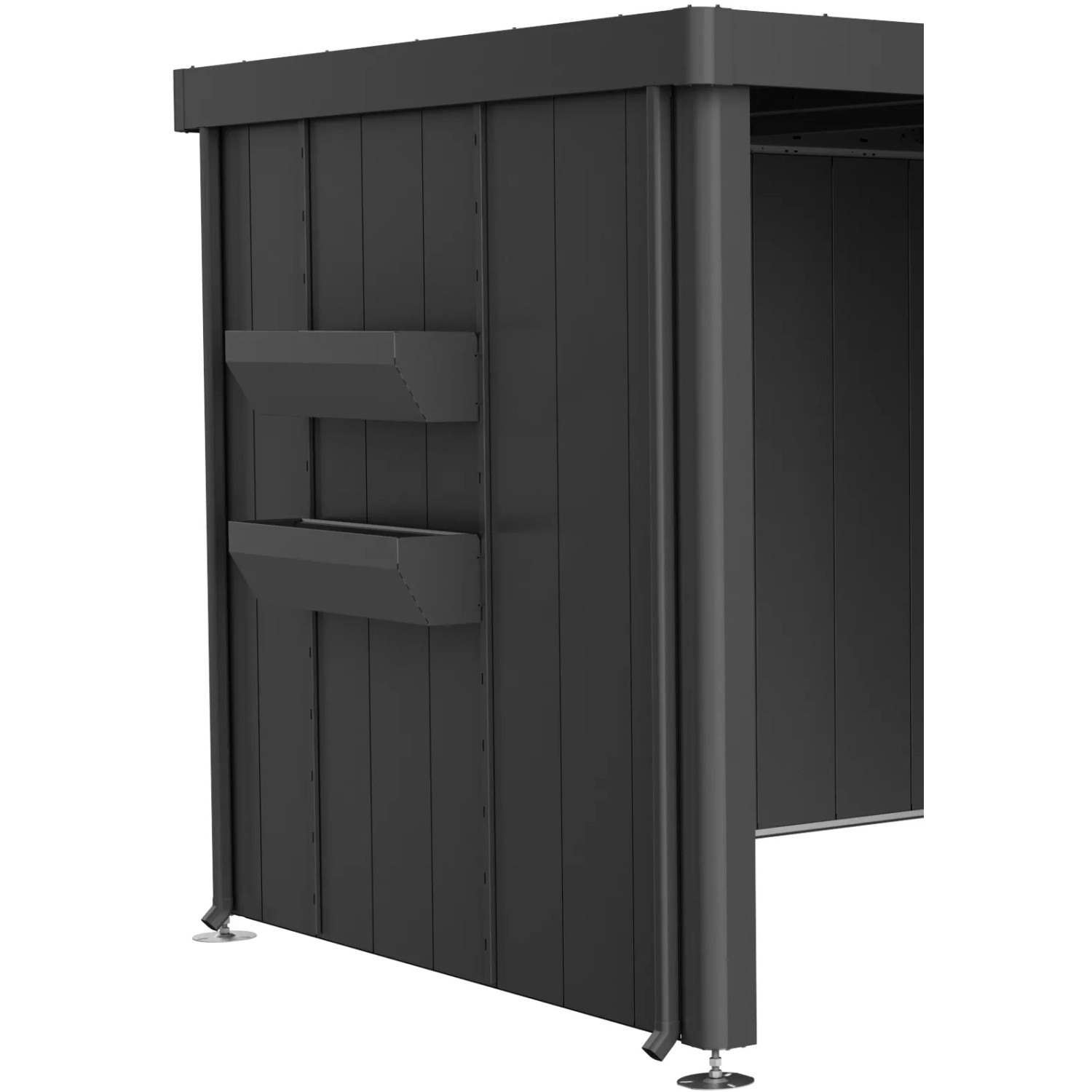 E-shop Biohort Truhlík FloraBoard pre bočnú stenu striešky Neo 2A-4D tm. sivý