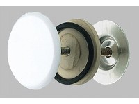 Umyvadlová záslepka mosadz priemer 50 mm, biela Umyvadlová záslepka mosadz priemer 50 mm, biela