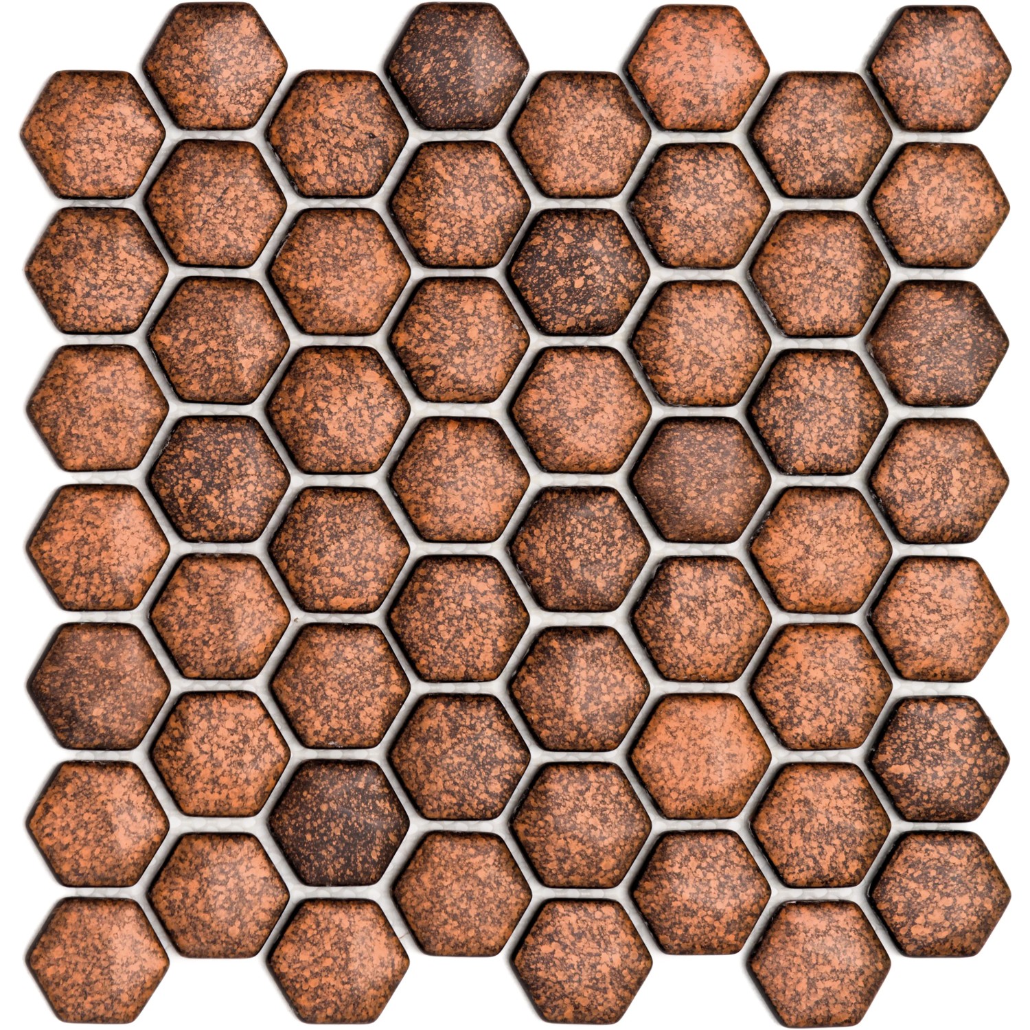 E-shop Euro Stone Sklenená mozaika Ebru Hexagon bronzová 29 x 29 cm