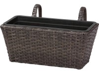 Balkónový kvetináč 22 cm x 40 cm x 28 cm tmavohnedý