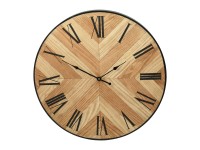 Nástenné hodiny herringbone, MDF, pr. 38,5 x 3,8 cm