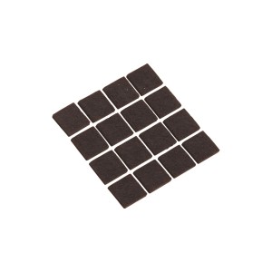 Sada 16 samolepiacich štvorcových plstených podložiek (22x22mm) na ochranu povrchov.