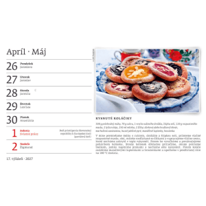 Helma 365 Stolový týždenný kalendár 2027 Kuchárka pre všetkých 22,6 x 13,9 cm