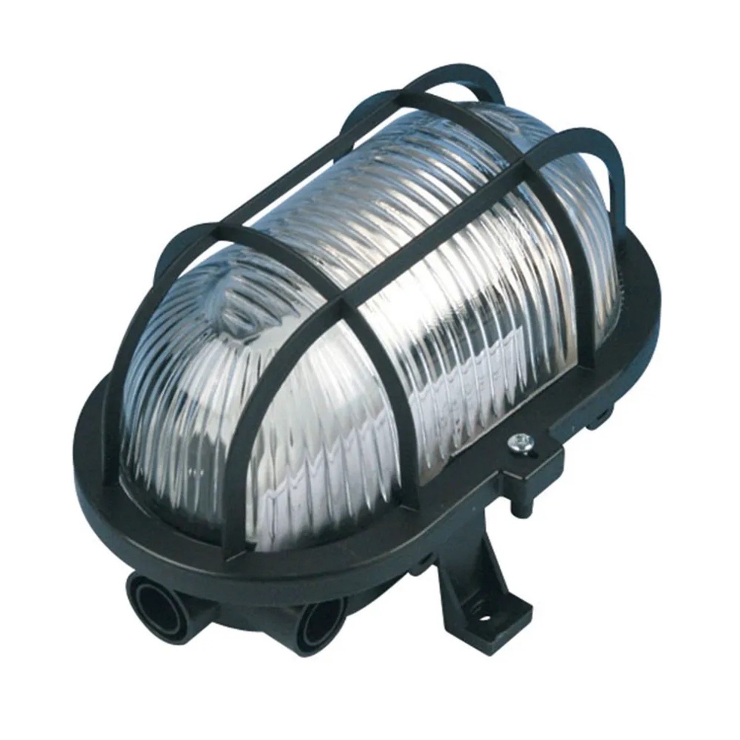 E-shop Lena-lighting Stropné/nástenné svietidlo oválne čierne 170 x 125 x 110 mm