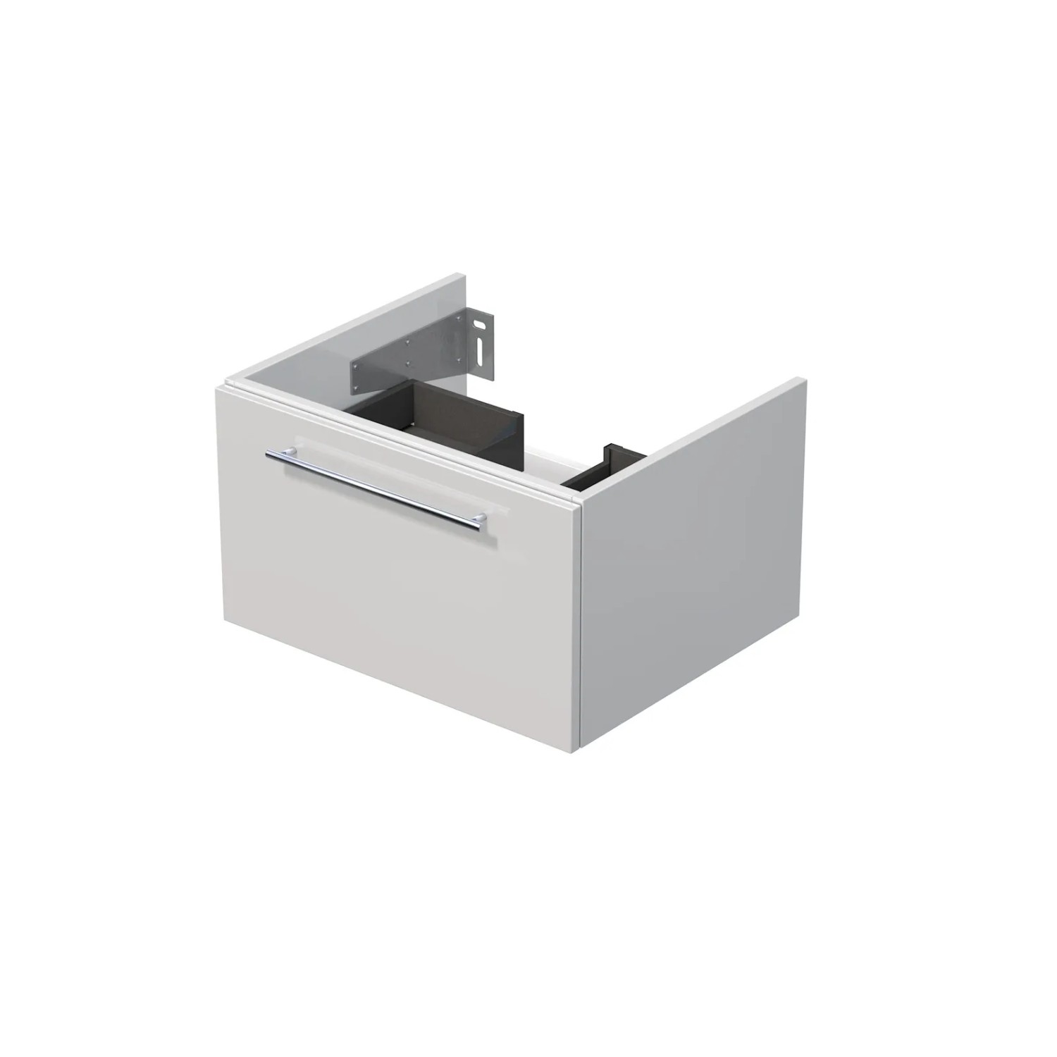 E-shop INTEDOOR Kúpeľ.skriňa pod dosku BEE, úchyt chróm, š. 60 cm, biela lesk