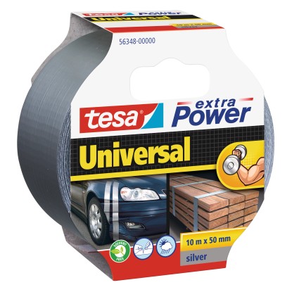 tesa Textilná opravná páska Extra Power Universal, strieborná, 10 m x 50 mm