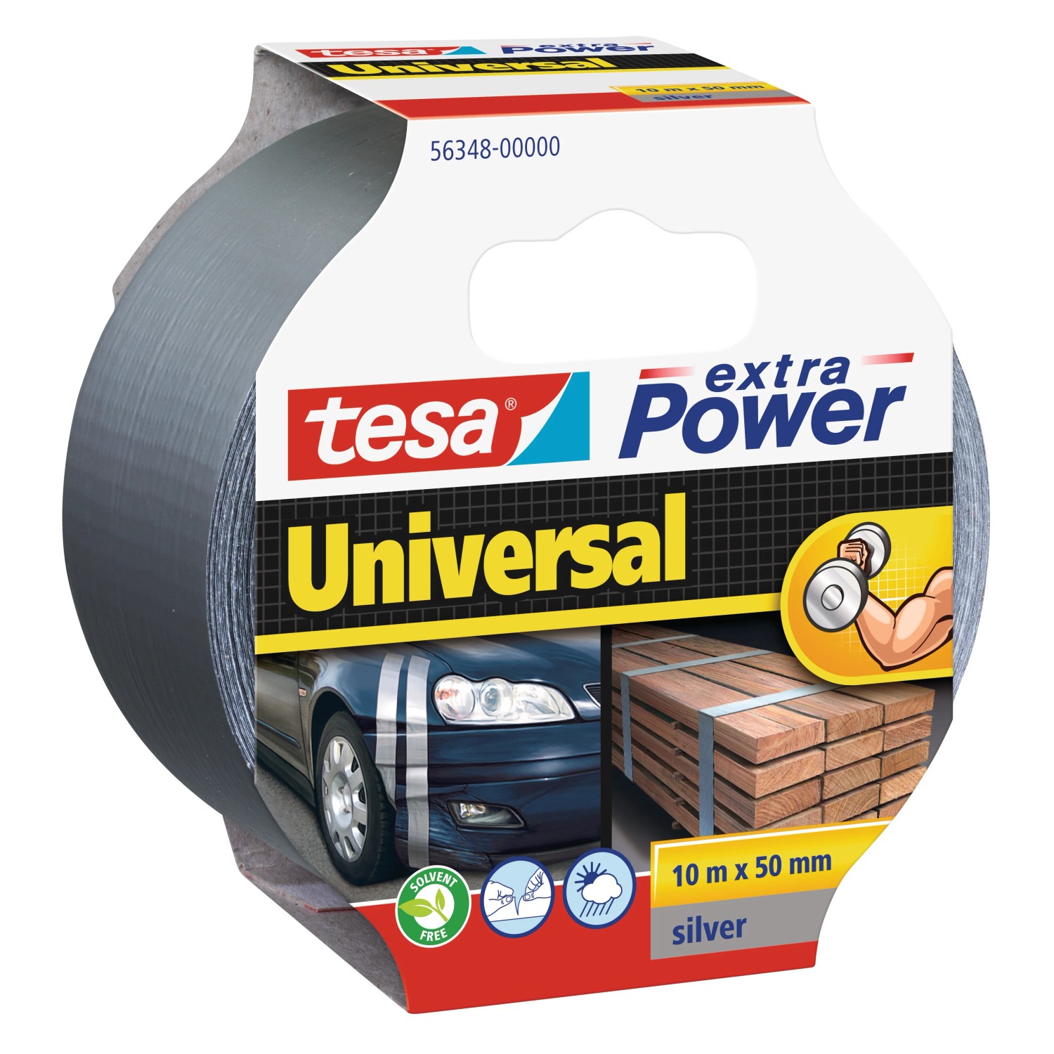 E-shop tesa Textilná opravná páska Extra Power Universal, strieborná, 10 m x 50 mm