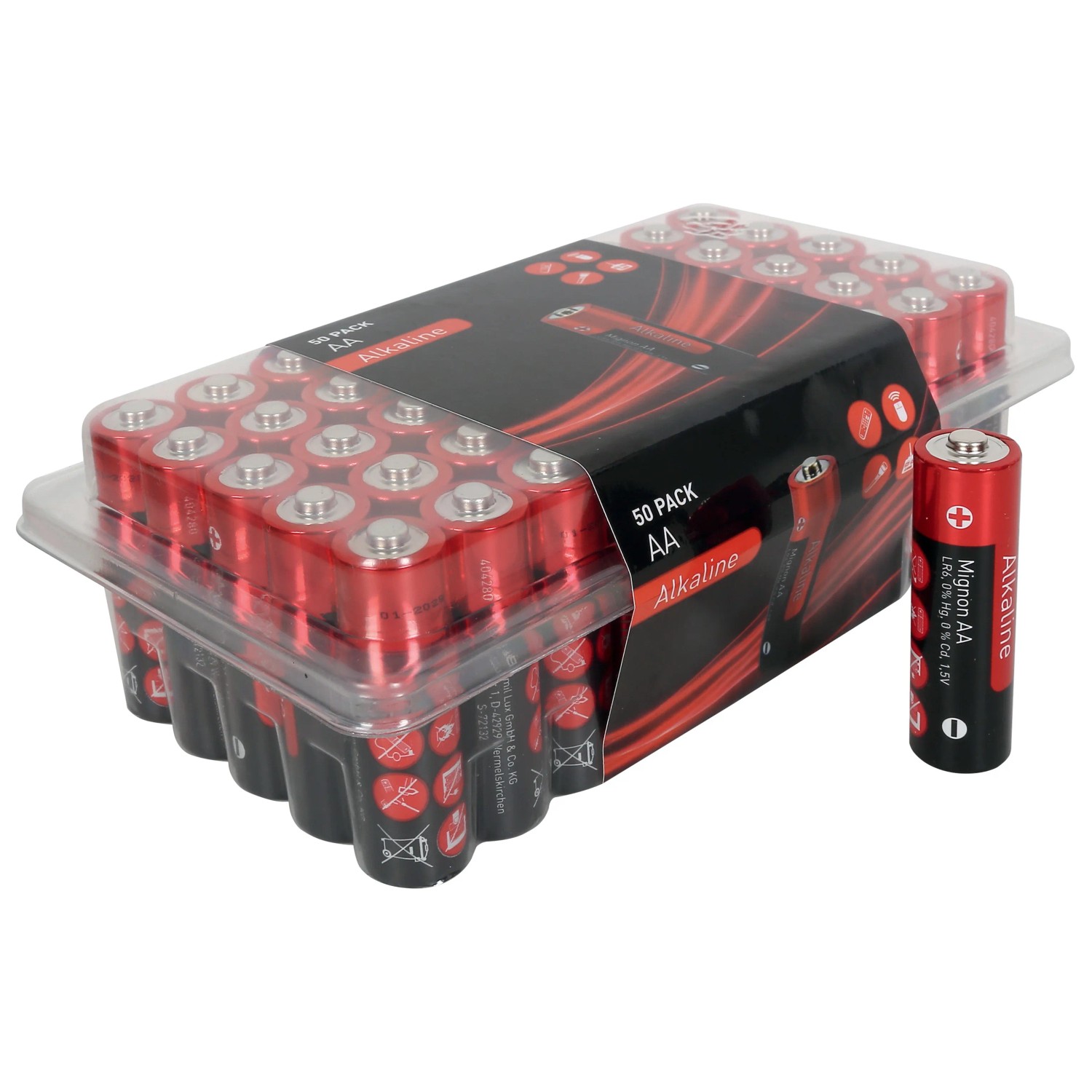 E-shop VLC Alkalické batérie Mignon AA LR06 1,5 V, 50 ks