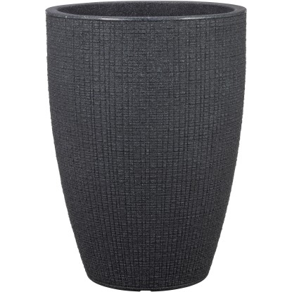 Kvetináč Scheurich Barceo High, Ø 39 cm, Stony Black, plastový kvetináč pre vnútorné a vonkajšie použitie.