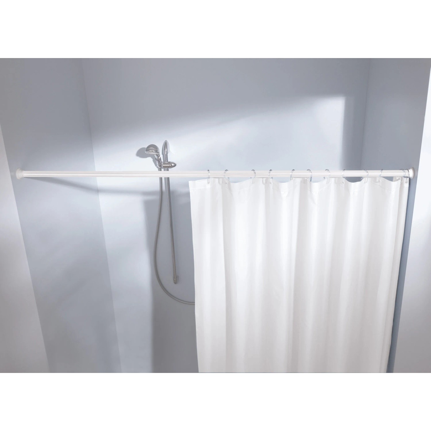 E-shop Kleine Wolke Nastaviteľná sprchová tyč biela, pr. 25 mm, 75-125 cm
