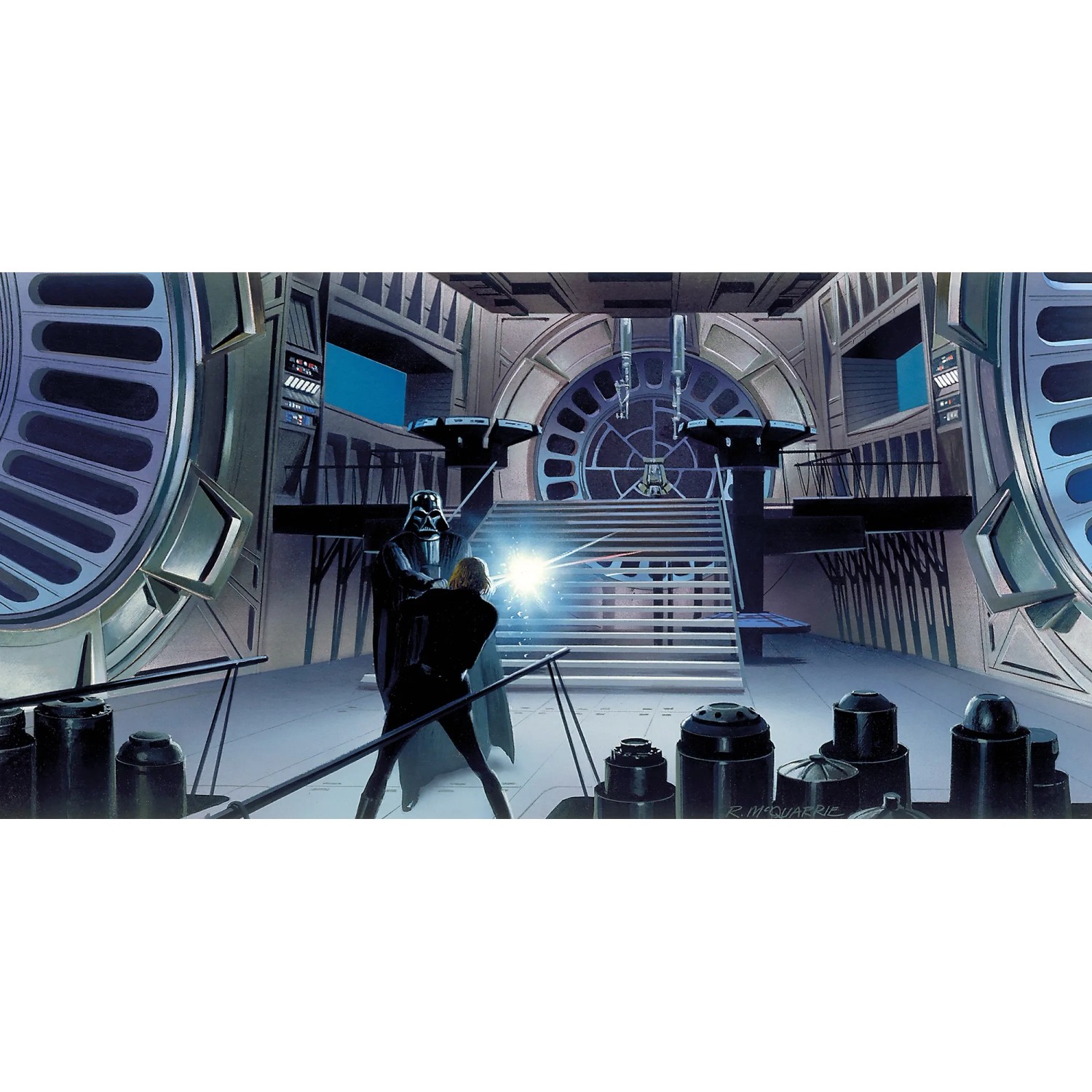 E-shop Komar Vliesová fototapeta Star Wars Classic RMQ Duell Throneroom 500 x 250 cm