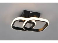 Reality Stropné LED svietidlo Kasia 7W 800lm 3000K matná čierna 24 x 24 cm