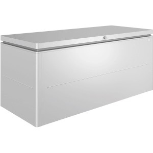 Biohort LoungeBox 200, strieborná metalíza, ideálna na uloženie záhradných potrieb a podsedákov.