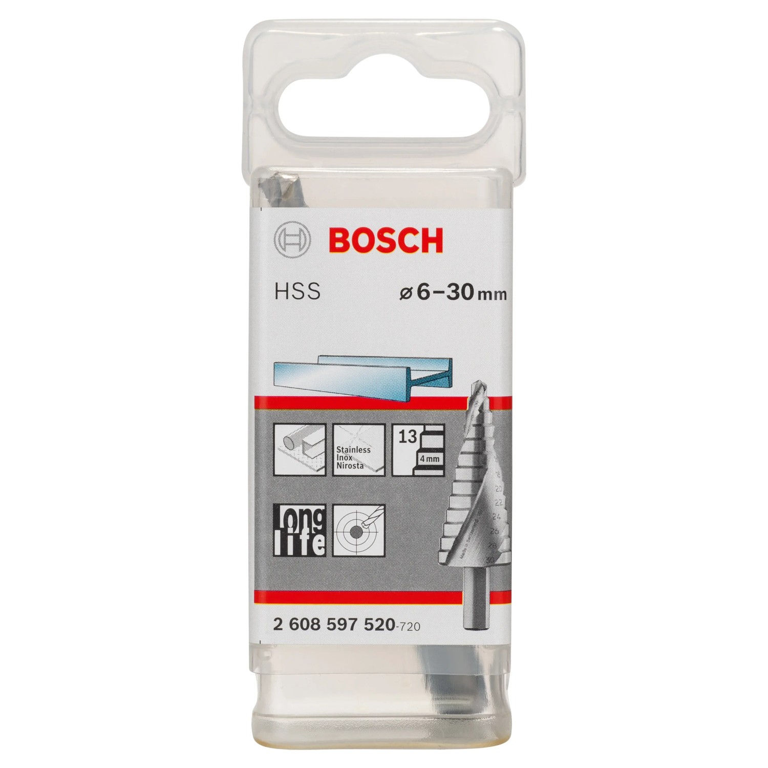 E-shop Bosch Stupňovitý vrták HSS-TiN 4-30 mm