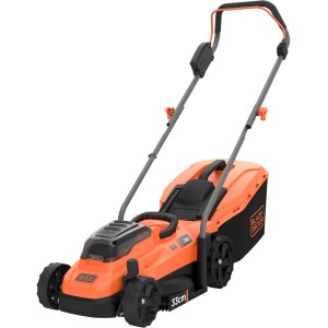 Akumulátorová kosačka Black+Decker BCMW3318L2, 18 V, šírka záberu 33 cm. Ideálna pre malé až stredne veľké záhrady.