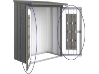 Biohort Dverná súprava pre WoodStock 150 kremeňovo sivá, 157 x 5 x 171 cm