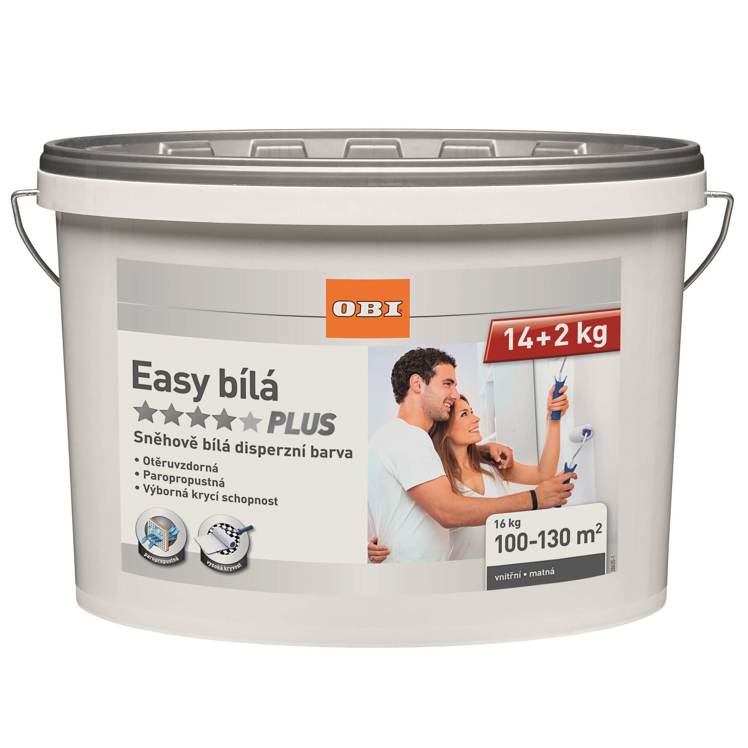 E-shop OBI Interiérová farba Easy Plus biela matná 14 + 2 kg
