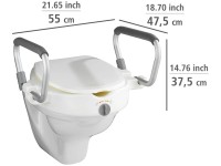 Wenko Zvýšené WC sedátko Secura s podpornými rukoväťami, 10 cm, biela Wenko Zvýšené WC sedátko Secura s podpornými rukoväťami, 10 cm, biela