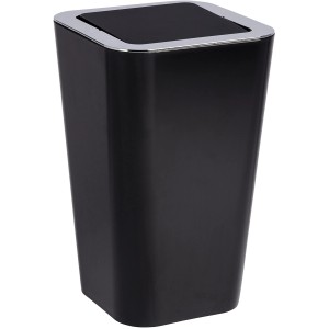 Čierny výklopný kôš Wenko Candy, 6 l, do kúpeľne alebo na WC. Kozmetický kôš s výklopným vekom a chrómovaným okrajom.