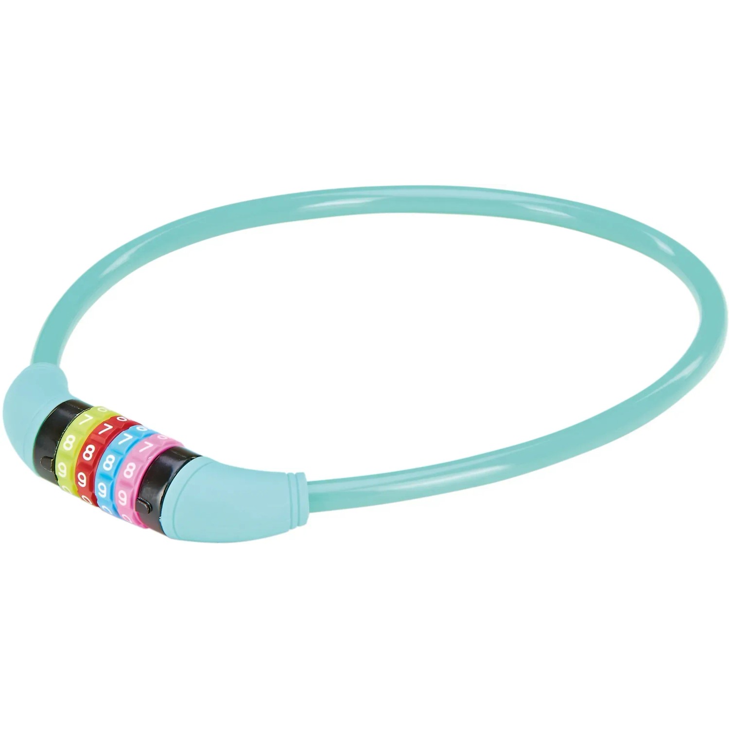 E-shop Prorok Detský lankový číselný zámok, tyrkysový, 650 x 10 mm