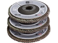 LUX-TOOLS Súprava lamelových brúsnych kotúčov Multi, pr. 115 mm, 3dielna