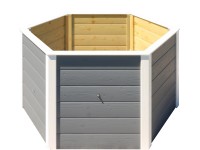 Weka Vyvýšený záhon 669, 6-hranný, sivý, 143 x 143 x 68,5 cm Weka Vyvýšený záhon 669, 6-hranný, sivý, 143 x 143 x 68,5 cm