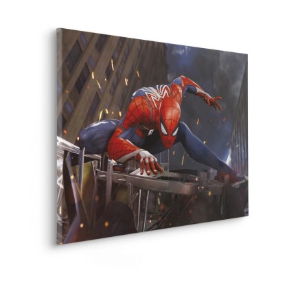Komar Nástenný obraz na ráme Marvel Spider-Man Landing 60 x 90 cm