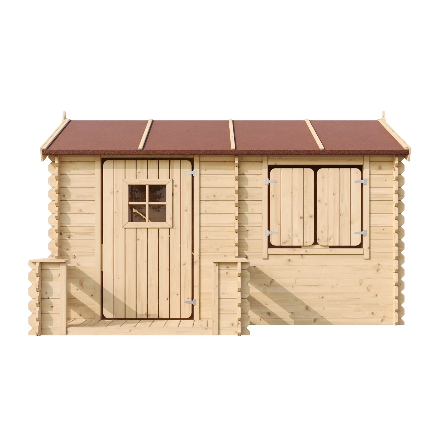 E-shop Timbela Drevený domček pre deti M503 s podlahou, 223 x 118 cm