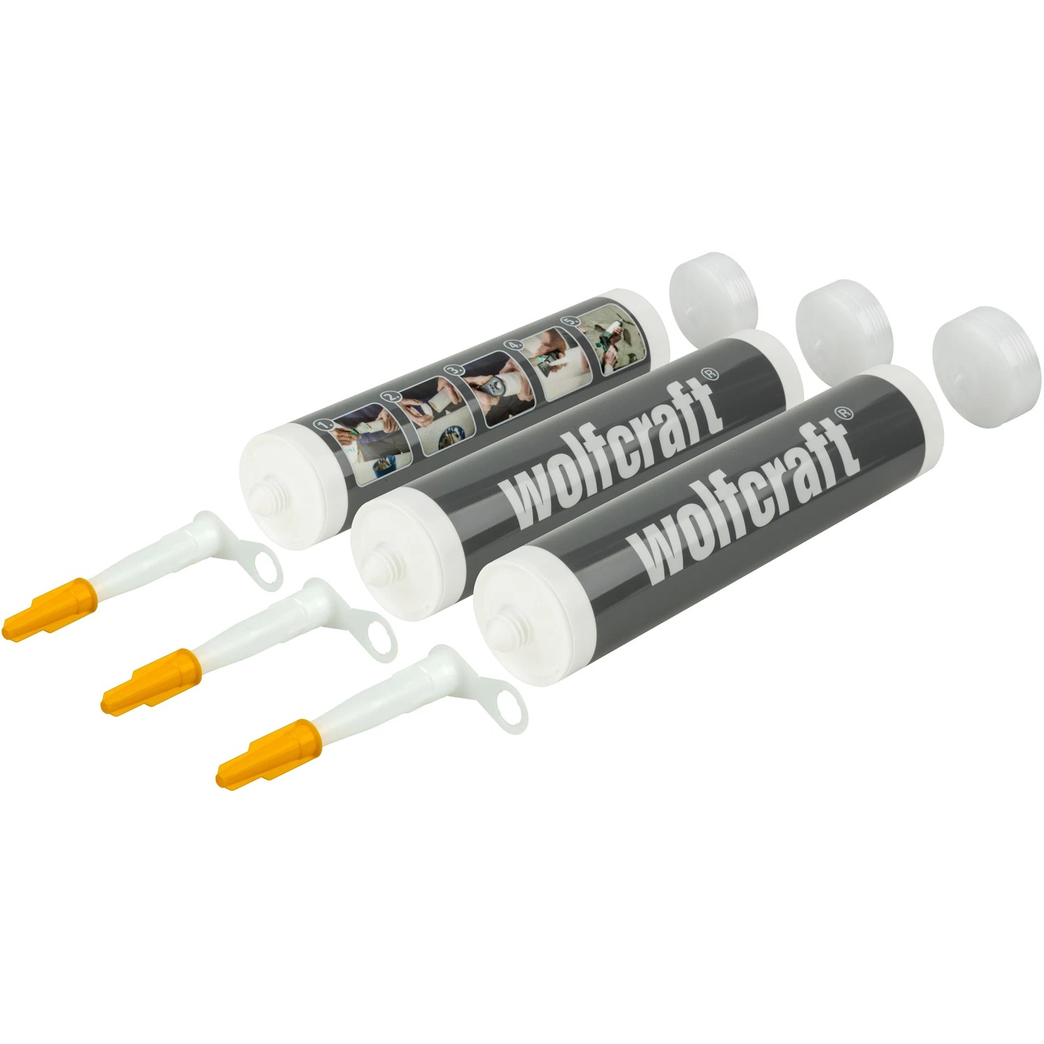 E-shop Wolfcraft Prázdne kartuše na škárovacie hmoty, 3 x 310 ml