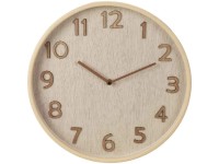 Nástenné hodiny, vzhľad dreva, MDF, pr. 38 x 5 cm