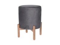 Koopman Stolička s nohami z bukového dreva, sivá, pr. 28 x 38 cm