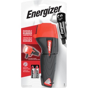 Pracovná lampa Energizer Impact s 2 LED a batériami. Odolná baterka s dizajnom proti kotúľaniu.