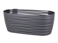 Debnička na rastliny SAHARA PETIT plastový, 27 cm, antracitový matný