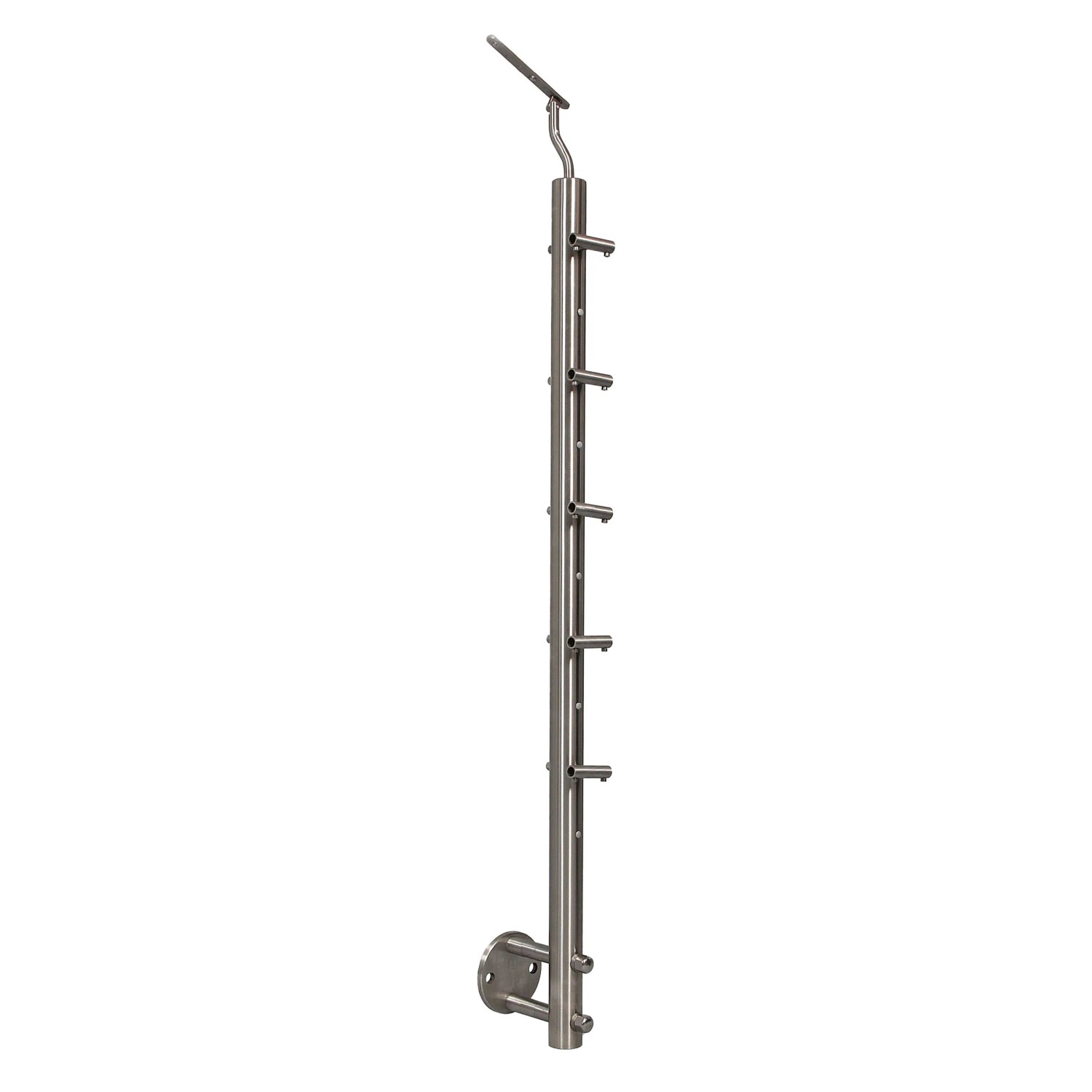 E-shop Podpera zábradlia okrúhla V2A s držiakom na okrúhle tyče 100 cm