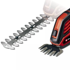 Akumulátorové nožnice na trávu a kríky Einhell Power X-Change GE-CG 18/100 Li T-Solo s dvoma nadstavcami.