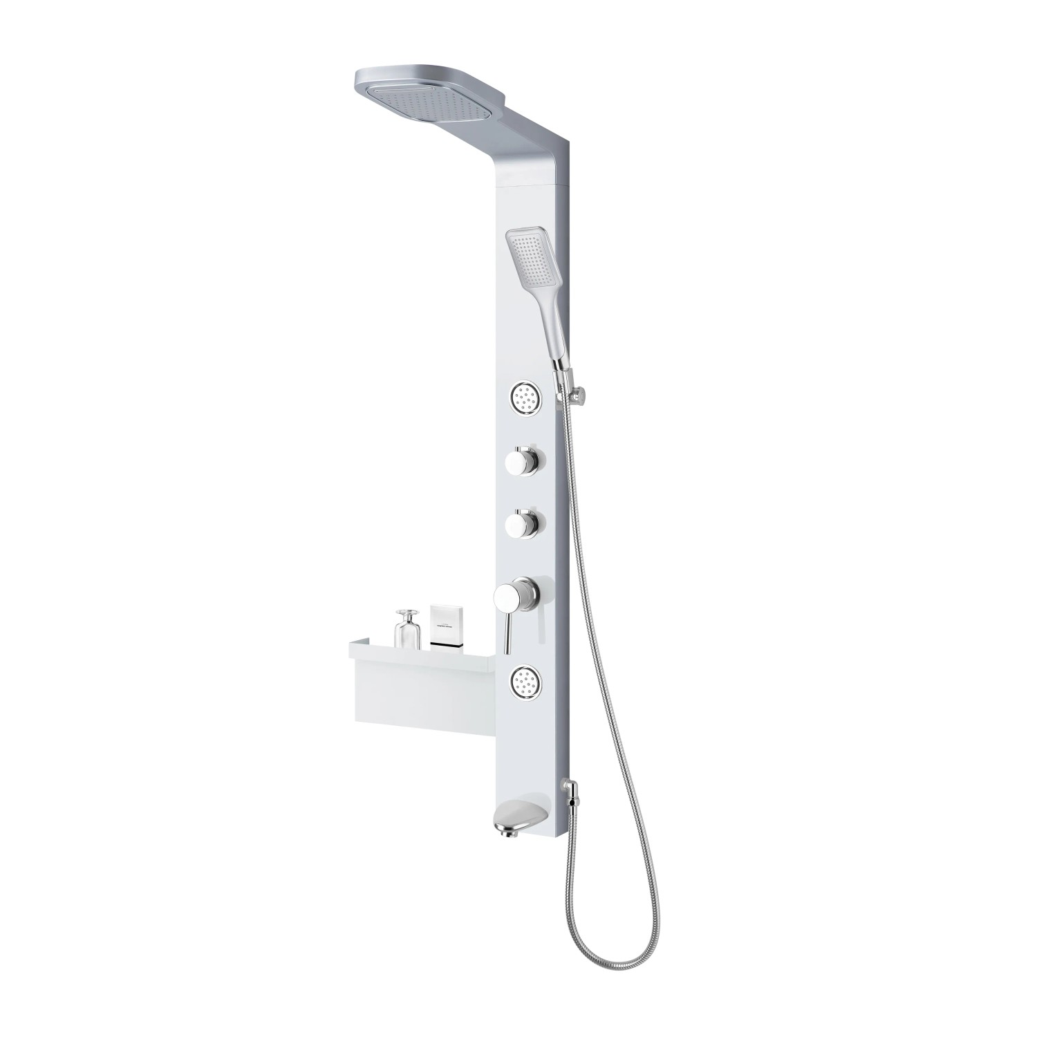 E-shop Sanotechnik Sprchový stĺp Ibiza biely 135,7 x 37,5 x 52 cm