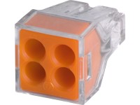 WAGO Spojovacia krabicová svorka 773 PUSH WIRE 4 vodiče, max. 2,5 mm2, 10 ks