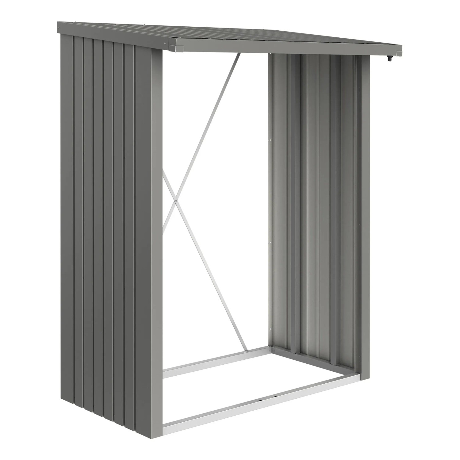 E-shop Biohort Stojan na drevo WoodStock 150 kremeňovo sivý, 157 x 102 x 199 cm