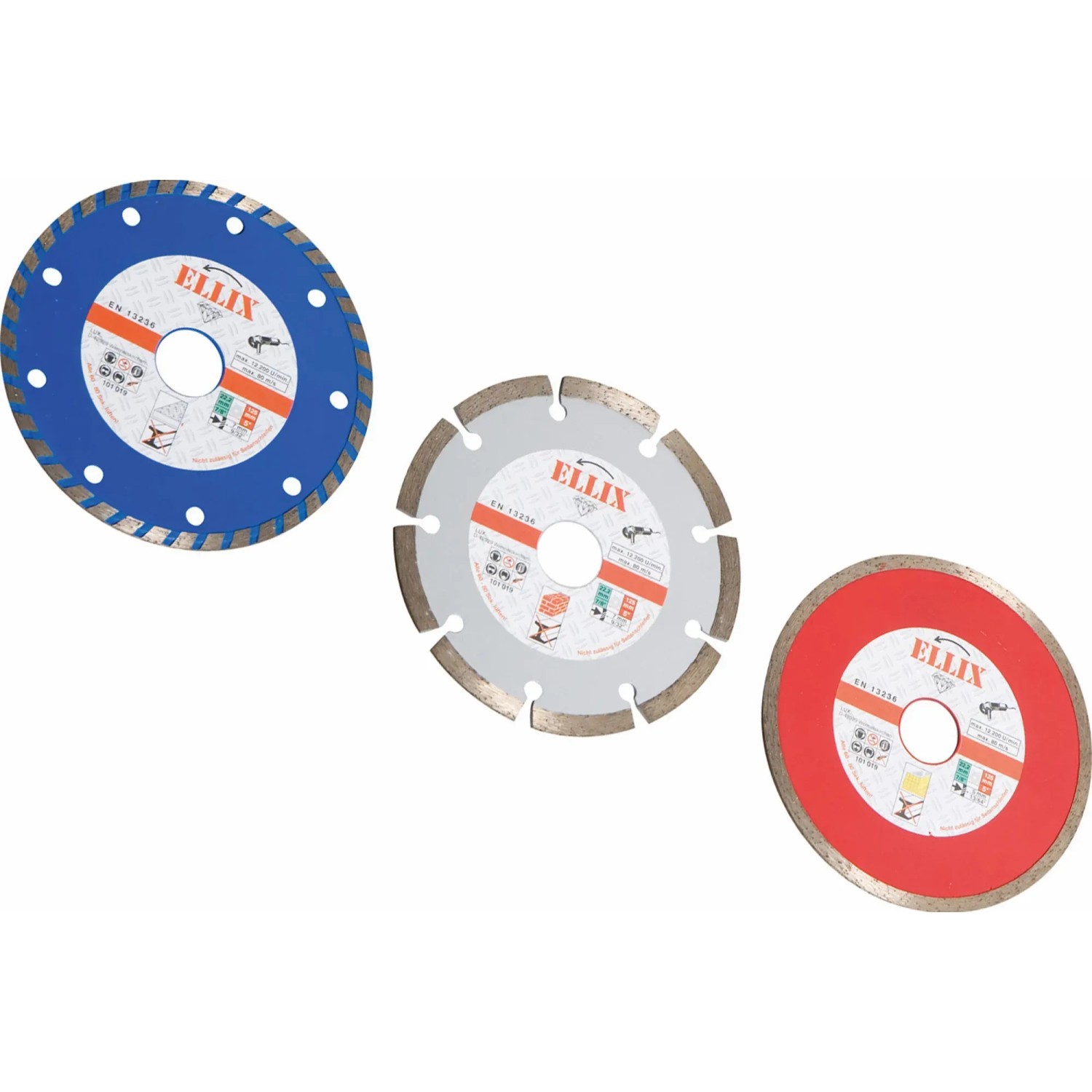 E-shop Ellix Súprava diamantových rezných kotúčov priemer 125 mm