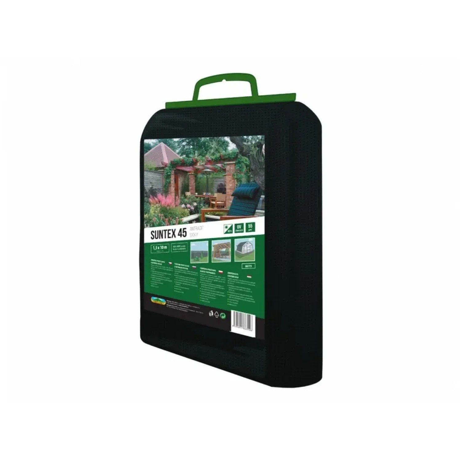 E-shop NOHEL GARDEN Tieňovka s okami PE SUNTEX 45%, antracitová, 1,5 x 10 m