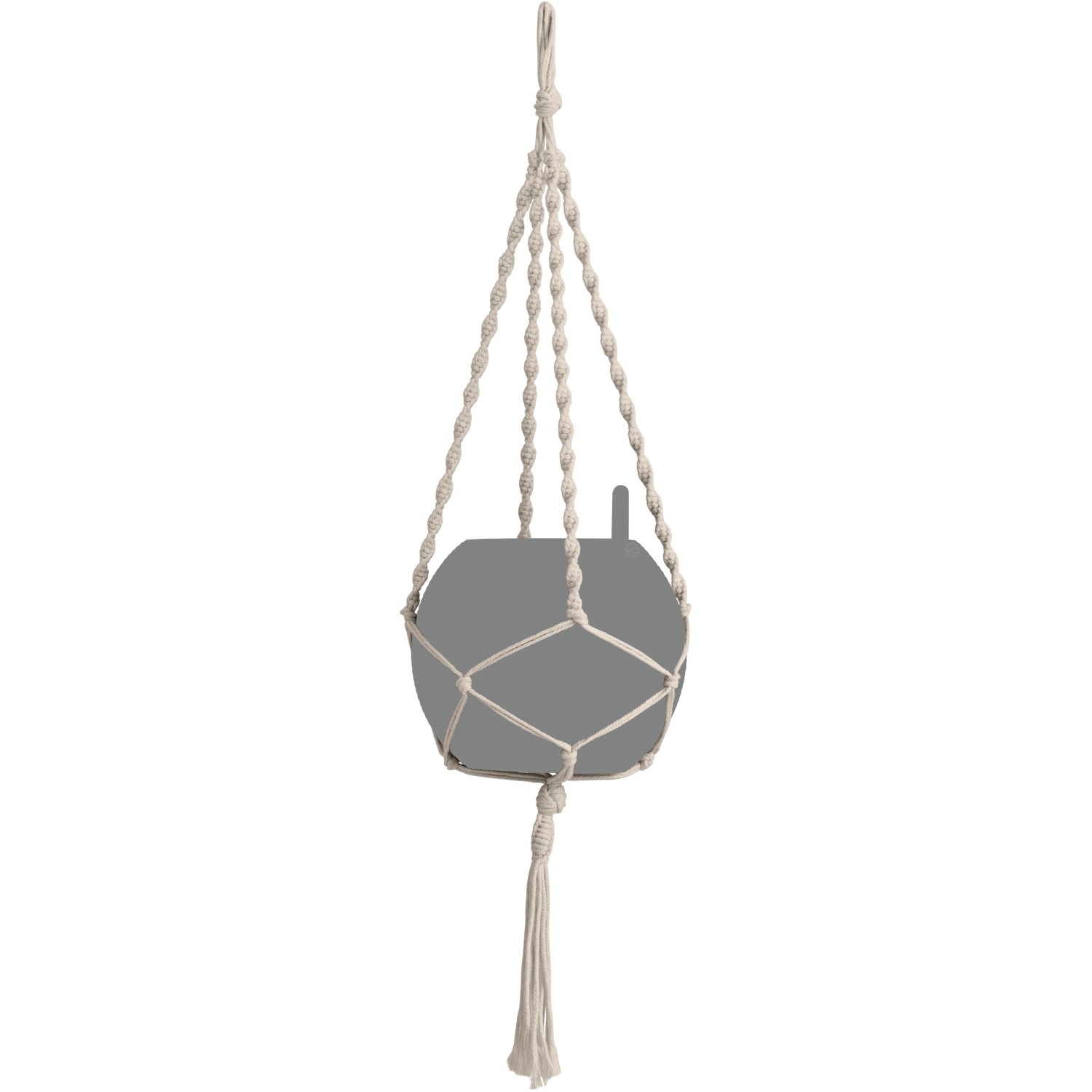 E-shop Lechuza Macramé záves na kvetináč Cotton Boho prírodný 90 cm