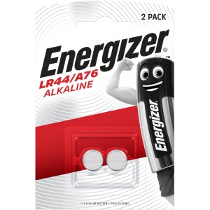 Energizer A76 LR44 gombíkové batérie 1,5V, 2 kusy, alkalické batérie pre elektronické zariadenia.