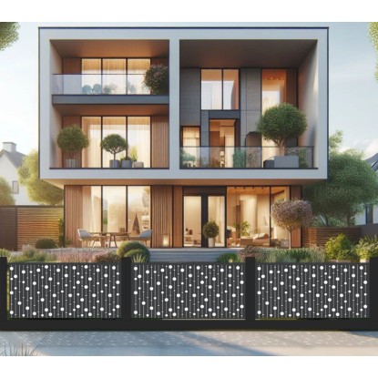 MEGACORP Dizajnové plotové pole KORÁLKY hliník 900 x 900 mm