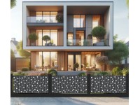 MEGACORP Dizajnové plotové pole KORÁLKY pozinkovaná oceľ 1900 x 900 mm