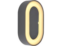 GLOBO Vonkajšie svietidlo Sura oválne antracitové