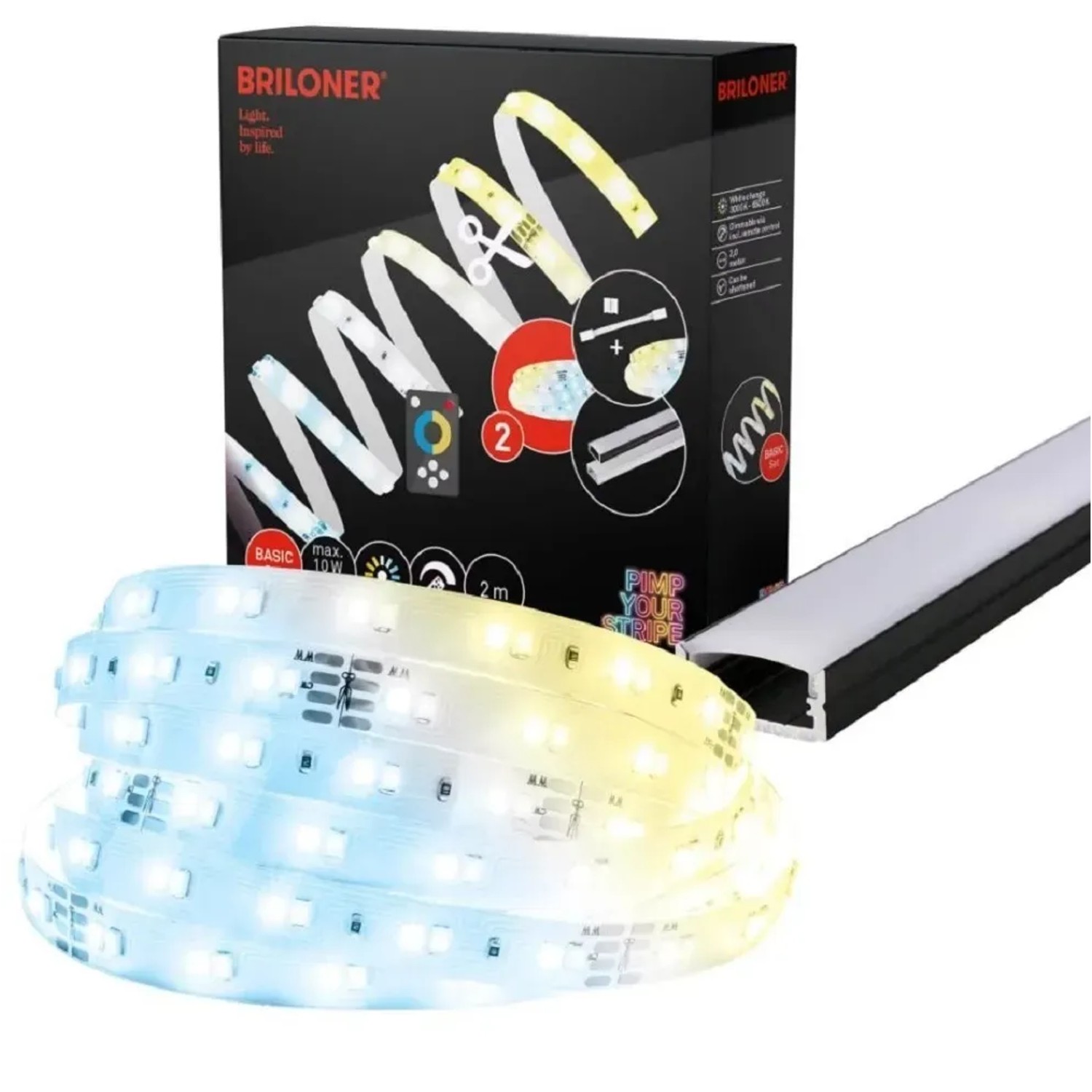 E-shop Briloner LED pásik samolepiaci CCT, základná súprava, 224 diód, 2 m
