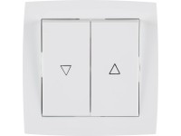 OBI Žalúziový spínač Tauri s rámčekom polárna biela farba