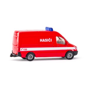 Červené hasičské auto s modrými svetlami, hračka z kategórie Zábava a hry.