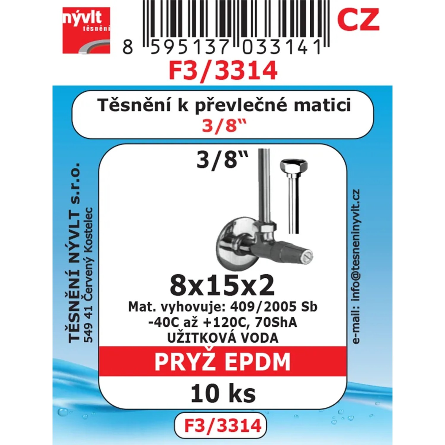 E-shop Súprava na pripojenie WC guma, 10 ks